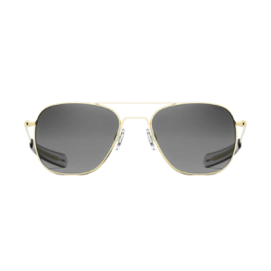 Aviator 55' Lente Gris con Montura Oro 23k