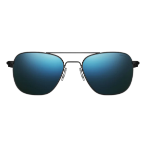Aviator Lentes Azul Cobalto Con Montura Negro Mate